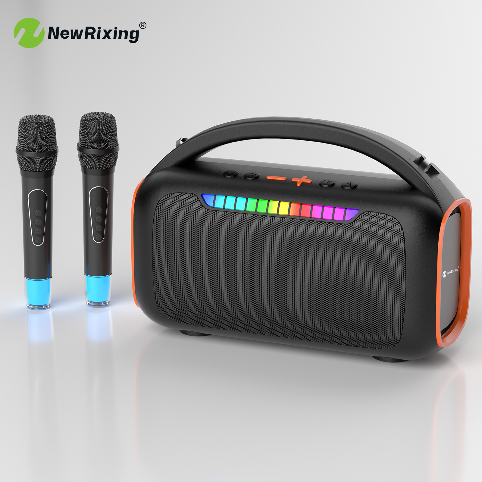 NewRixing 30W Bluetooth Speaker with 2 Mics,Karaoke Machine
