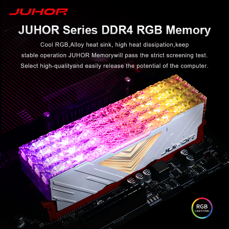 JUHOR RGB RAM DDR4 8GB 16GB 3200MHz DDR4 DIMM Memoria Ram ddr4