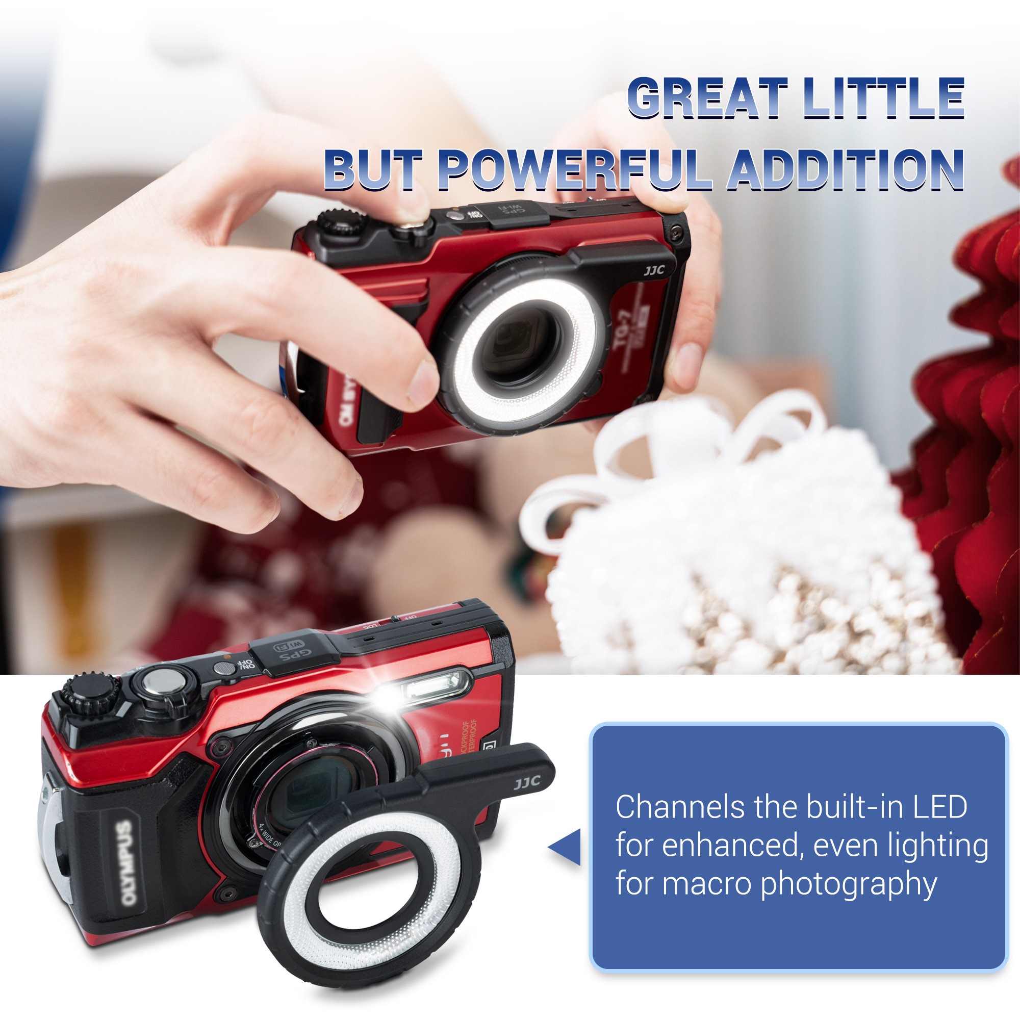 JJC-LEDライトガイドリング、オリンピック用マクロフラッシュ、Rolmpus