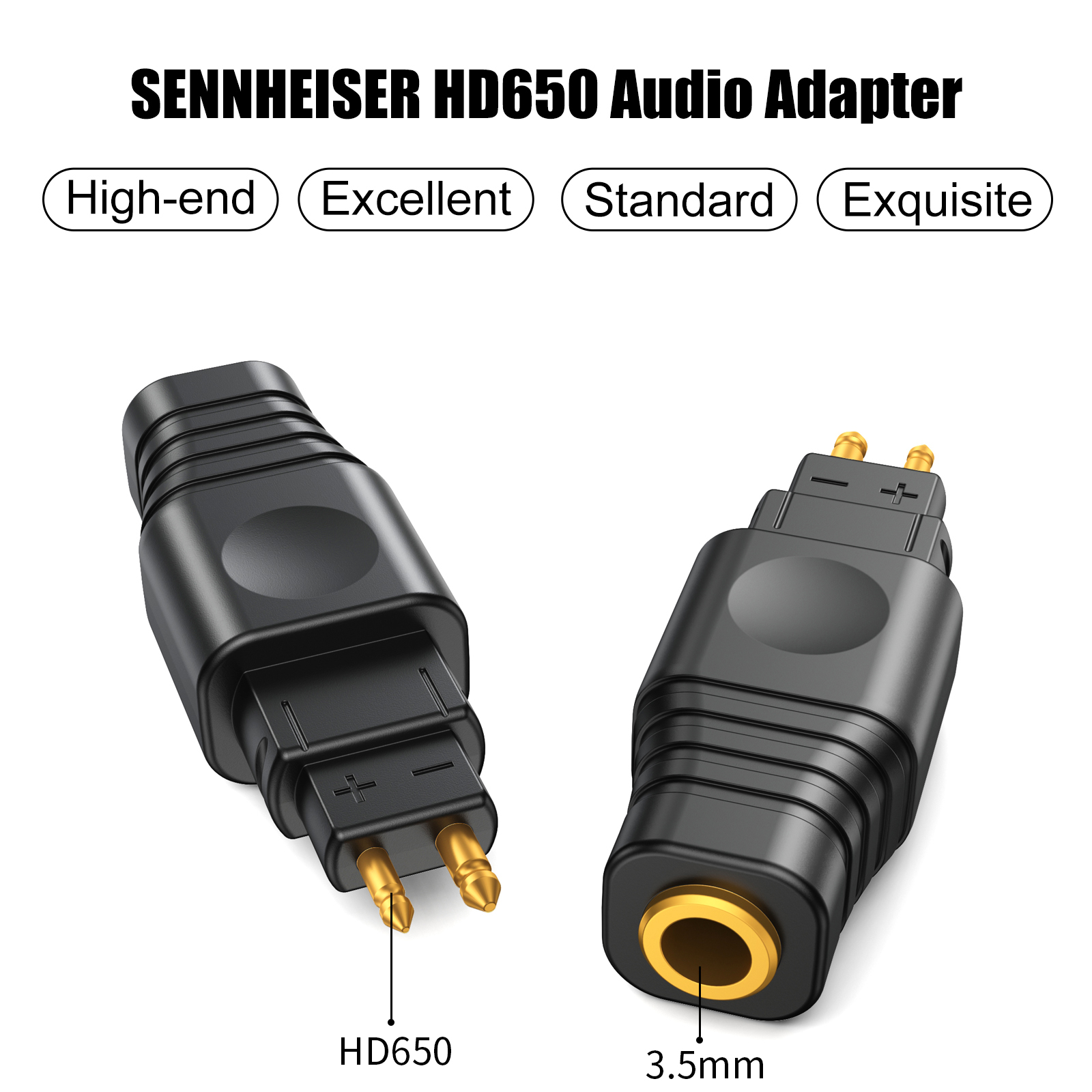 Sennheiser、オスコネクタ、デュアル3.5mm、メスからオス、hd650