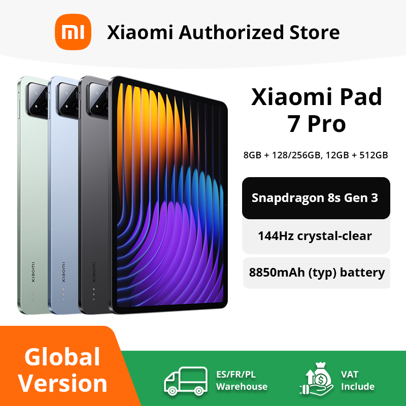 Global Version Xiaomi Pad 7 Pro 128GB 256GB 512GB Snapdragon 8s