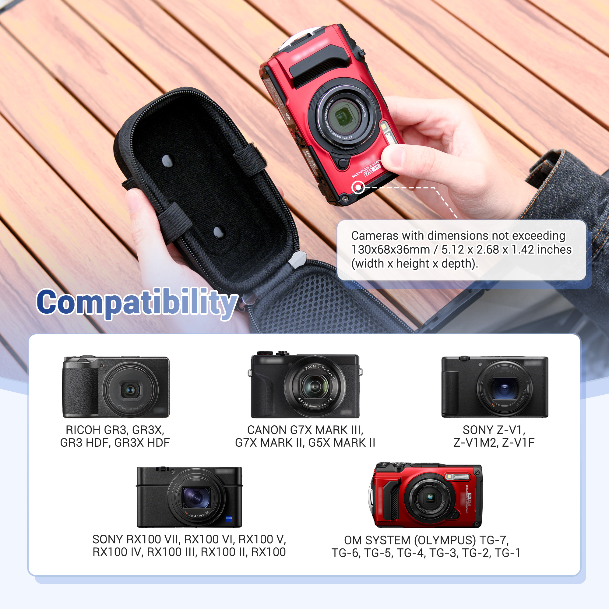 OLYMPUS Tough TG-5 レッド 本体+ケース+ストラップ OLYMPUS Tough TG