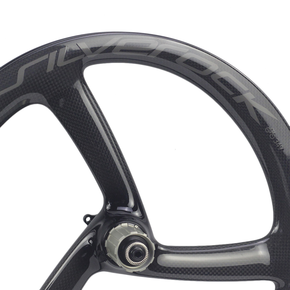 シルバーロック-カーボン折りたたみ自転車ホイール,ディスクブレーキ,3