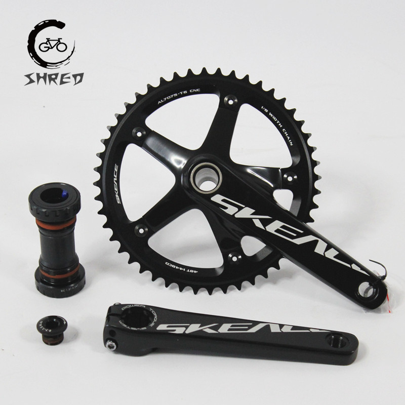 SKEACE ホローテック クランクセット、ピスト クランク、シングル