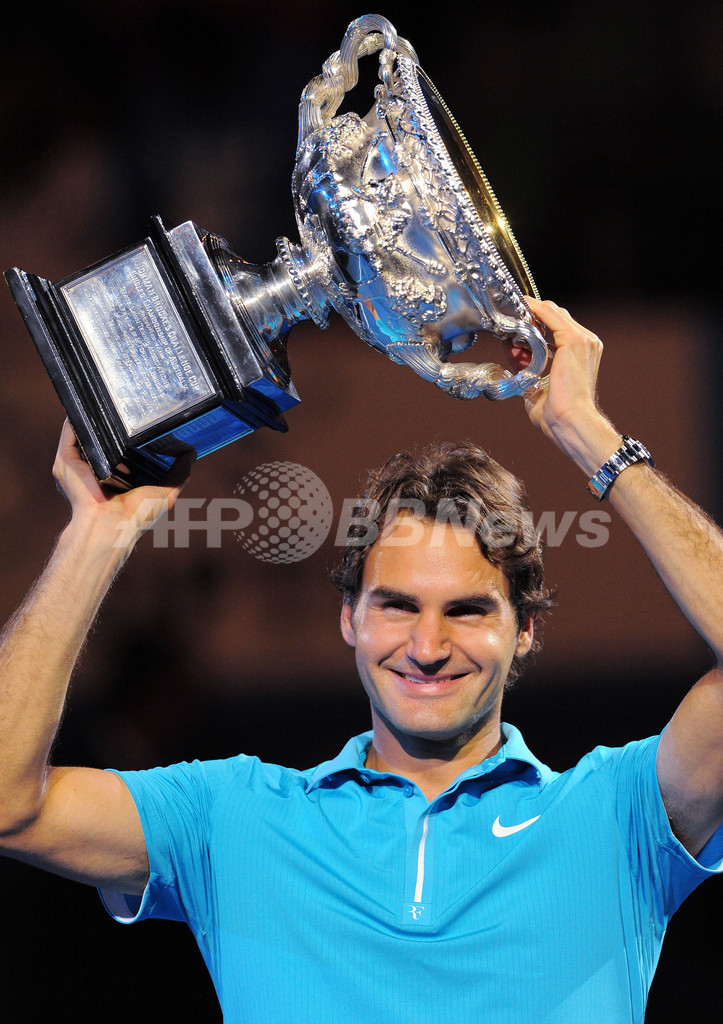 フェデラーが優勝 グランドスラム16勝目、全豪オープンテニス 写真30枚