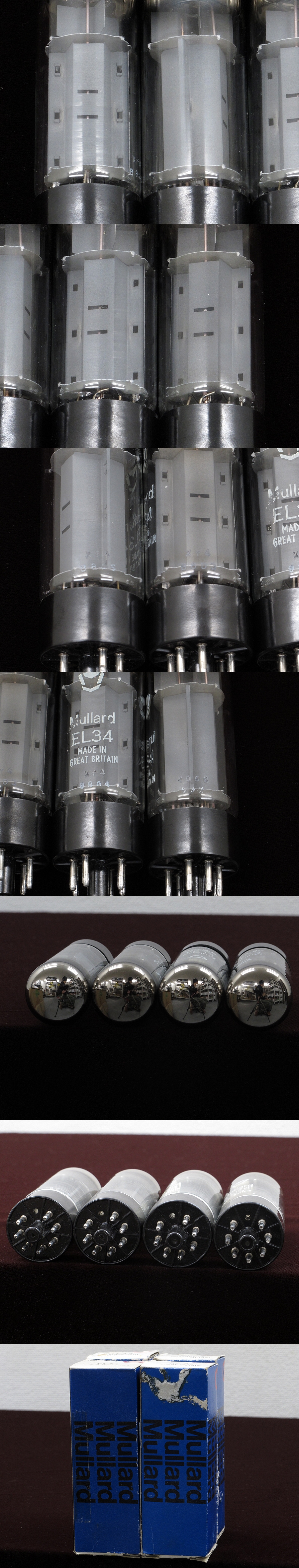 ムラード Mullard EL34 (4本) 真空管 英国製 元箱付 @18123 / 中古