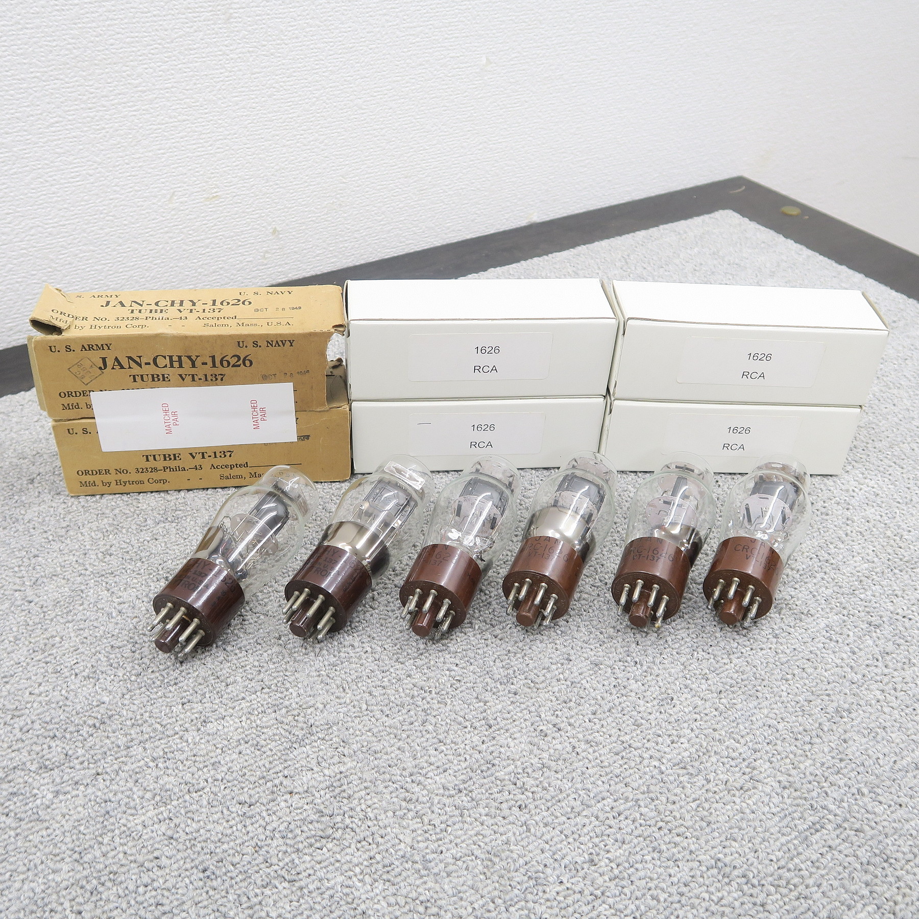 現状】1626 6本セット 真空管 RCA HYTRON @54091 / 中古オーディオ買取