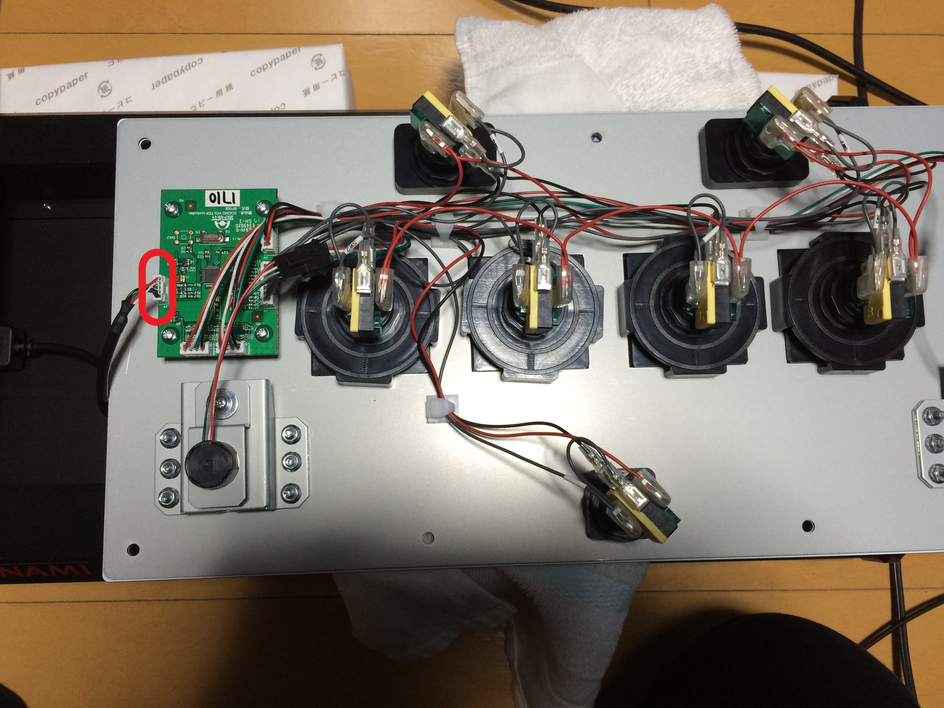 SOUND VOLTEX CONSOLE -NEMSYS- Ultimate Model」のボタン嵌りを直し