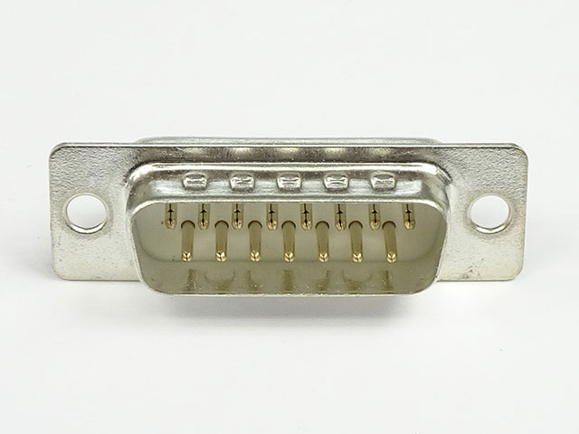 Dサブコネクター 15P・オス(半田付けタイプ): ケーブル・コネクター