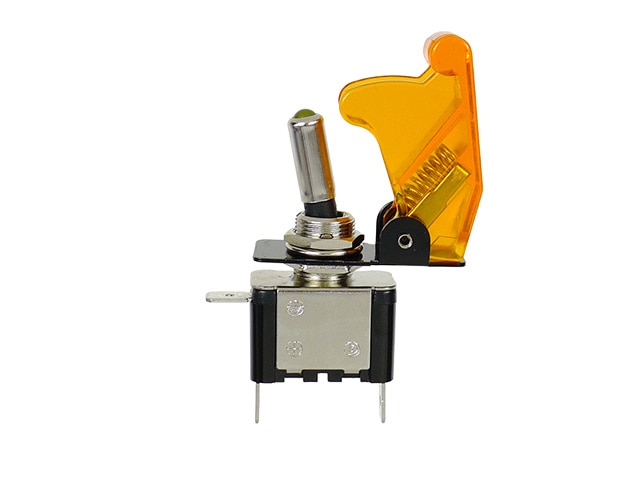 カバー付スイッチ(ミサイルスイッチ)オレンジ色LED付 オレンジ色カバー