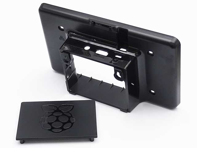 Raspberry Pi 7インチタッチスクリーン用ケース ブラック: 開発ツール