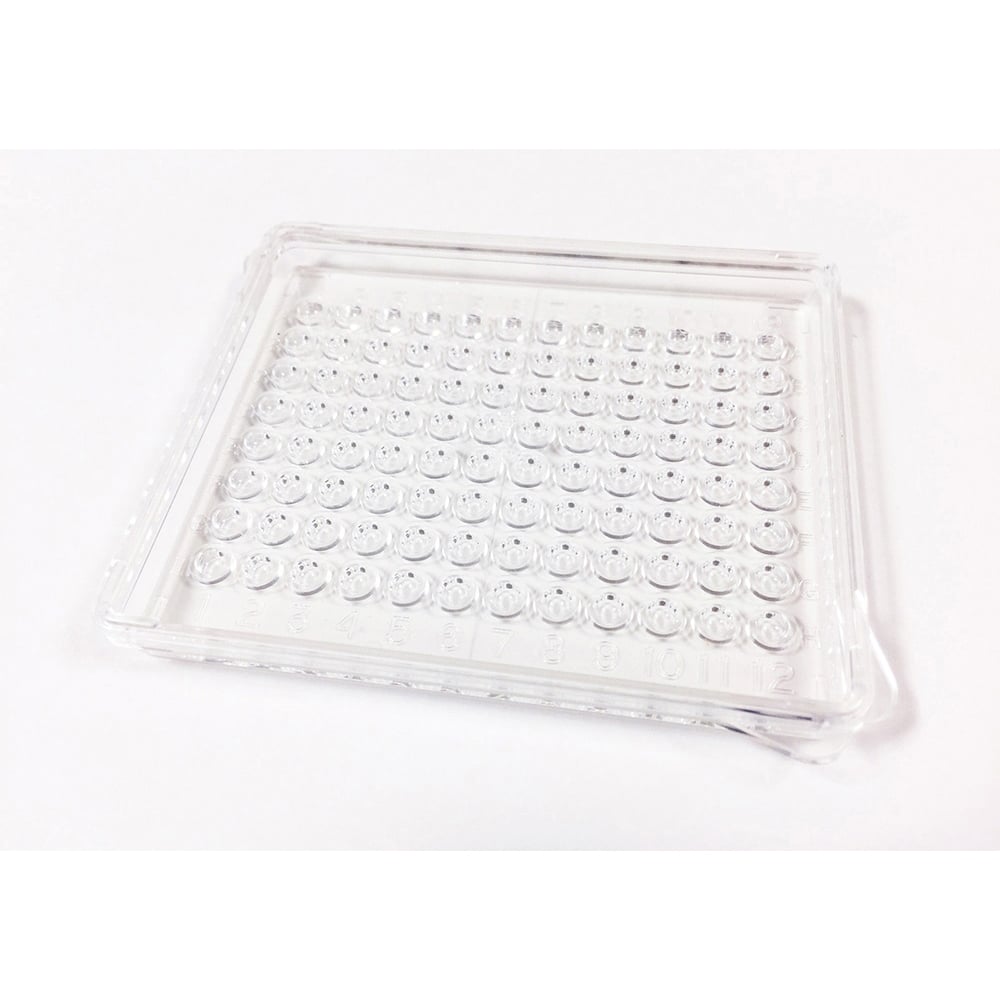 4-4685-02 96穴ミニプレート・丸底（テラサキ型）・カバーセット 滅菌