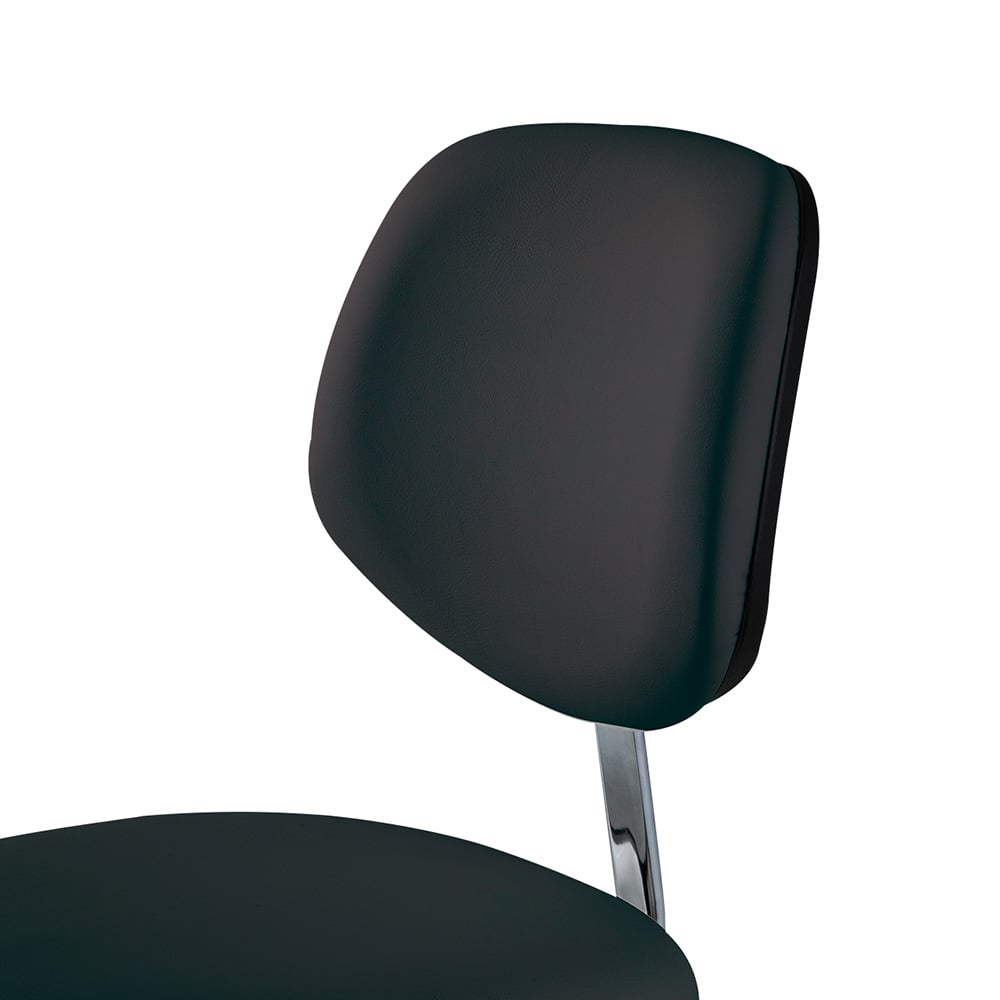 4-6130-01 快適クリーンルームチェア（フィット）ブラック リング無し