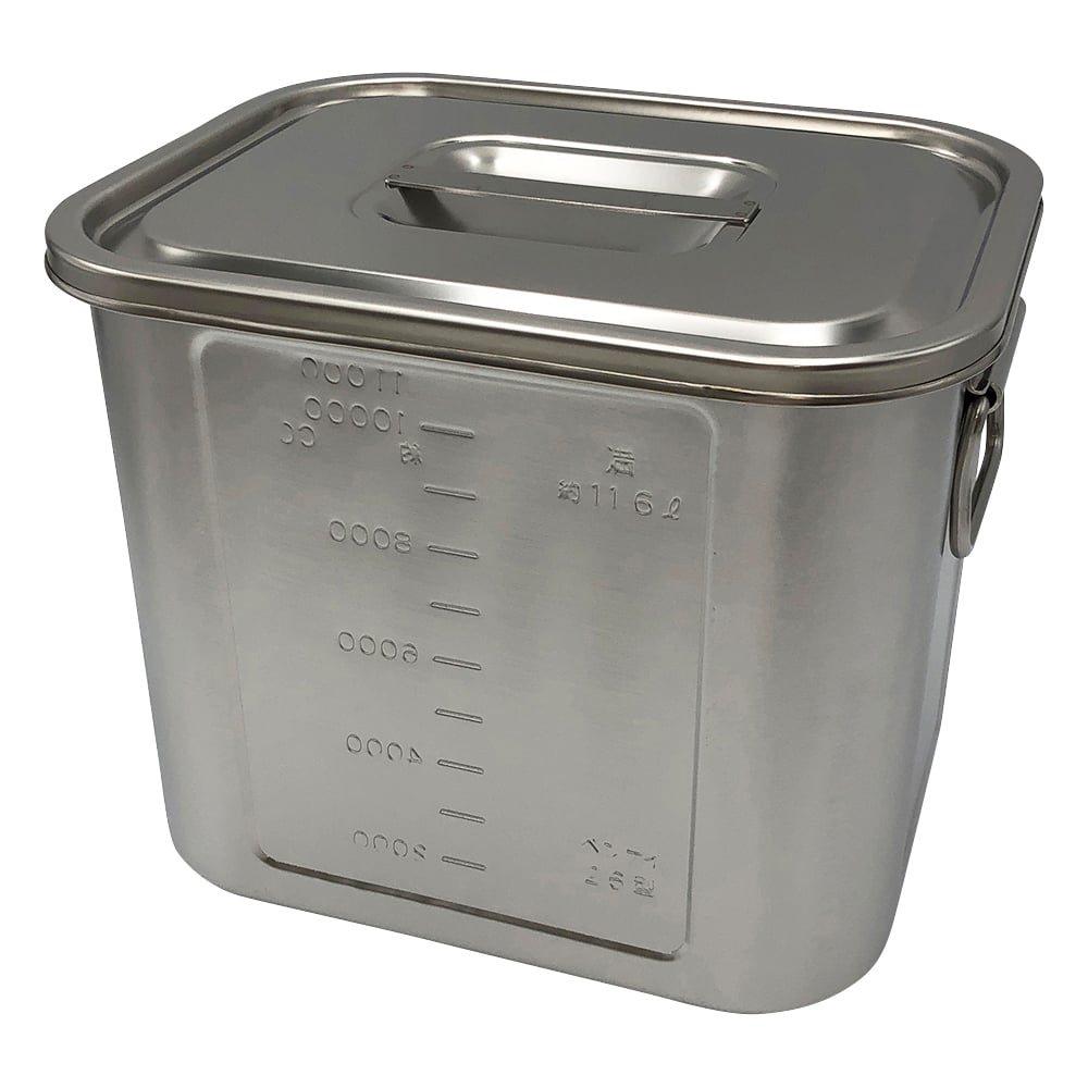 4-1006-09 角型目盛付ポット (取手付き) 11.6L 26 【AXEL】 アズワン