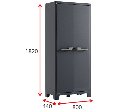 4-2263-02 屋外用プラスチックキャビネット Moby ハイタイプ 9760100