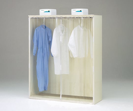 6-8357-44 無塵衣ロッカー クリーンユニット付 1500×500×1800mm APU