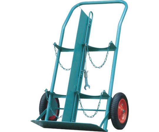 61-3130-85 ボンベ運搬車（仕切板付） 酸素7000L容器、アセチレン7.0kg