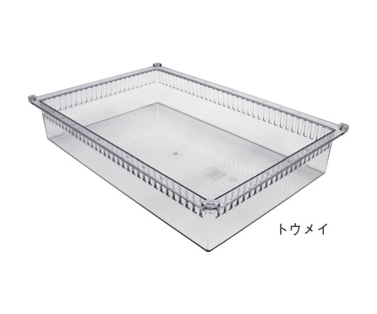 62-0851-42 トレー 64-10タイプ（深さ10cm）帯電防止 透明 PT64-10