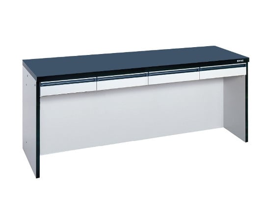 63-1268-90 サイド実験台（オープンタイプ・引出し付） グレー