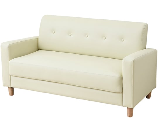 2人掛け カジュアルソファー アイボリー KDS-135(IV)P - as kitchen