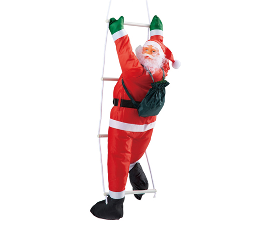 はしごサンタクロース クリスマス天井飾り はしごサンタ80cm 38-90-13