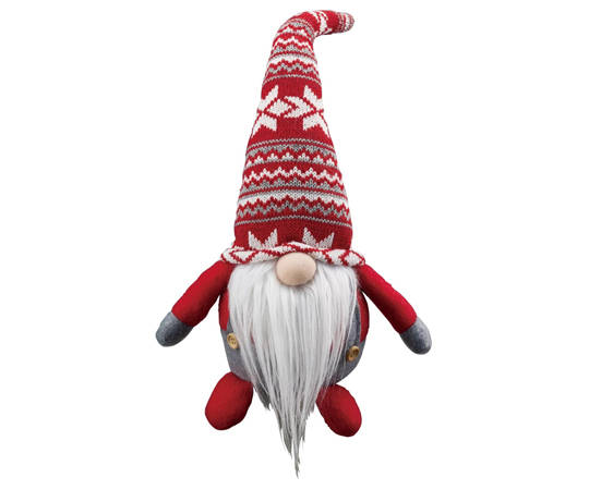 クリスマス飾り】ノルディックサンタ 北欧風 おしゃれレッド 38-91-7-1