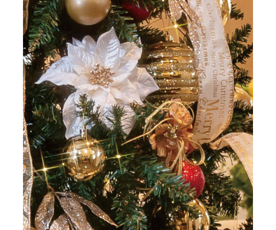 クリスマスツリーセット ゴールド高さ150×幅100cm 48-1-2-1 - as