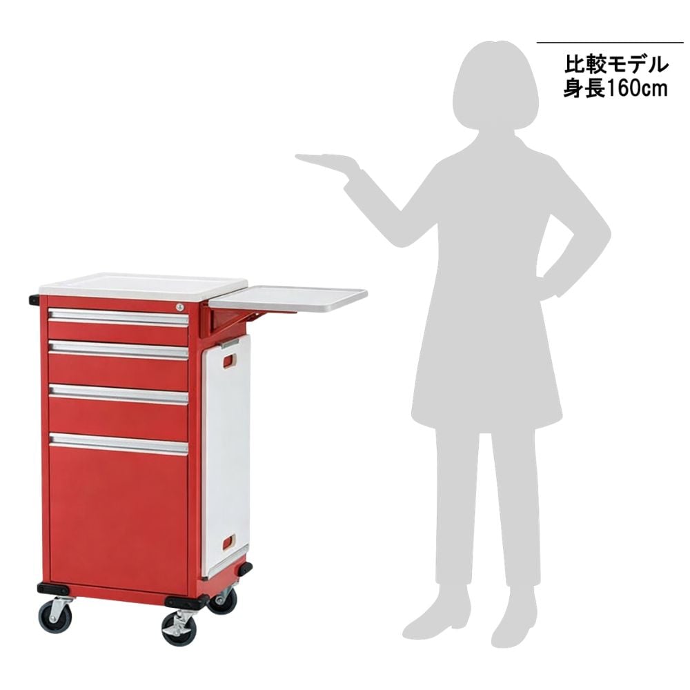 7-4512-01 とっても静かな救急カート TSE-R 【AXEL】 アズワン