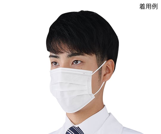 7-7423-01 プロシェア・カラフルフェイスマスク ホワイト 50枚入
