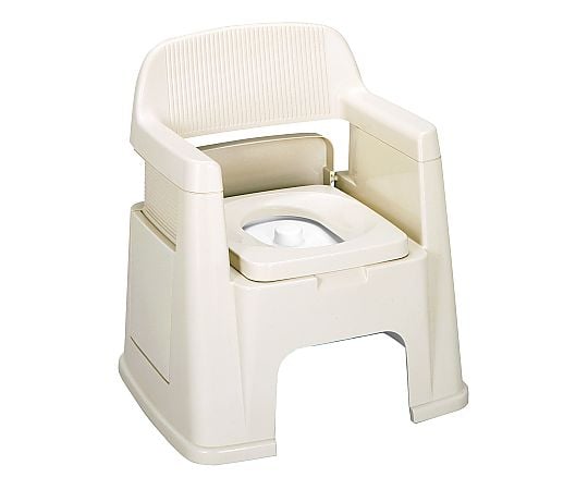 0-3735-03 ポータブルトイレ (600×500×665(340)mm) 背もたれ型 【AXEL