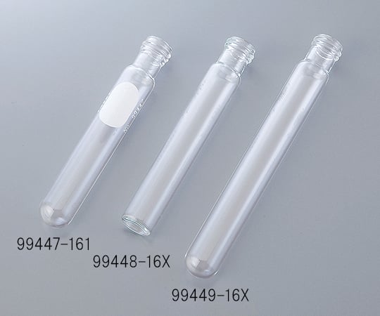 1-3966-14 ディスポーサブルネジ付試験管 φ20×125mm スポット無し 1