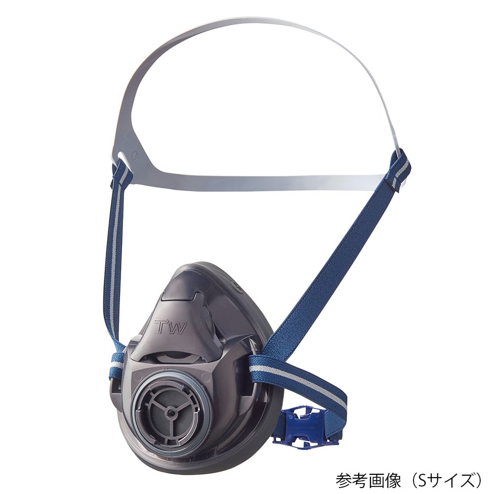 1-8456-12 防じん・防毒両検定マスク/半面形/ Mサイズ/烏羽色