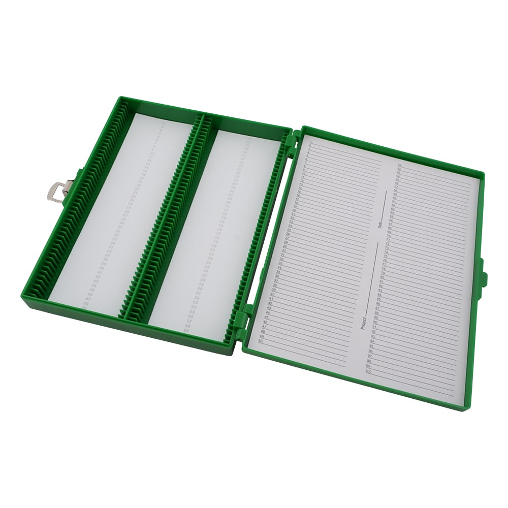 2-5377-02 カラースライドボックス 100枚用 緑 03-448-2 【AXEL】 アズワン