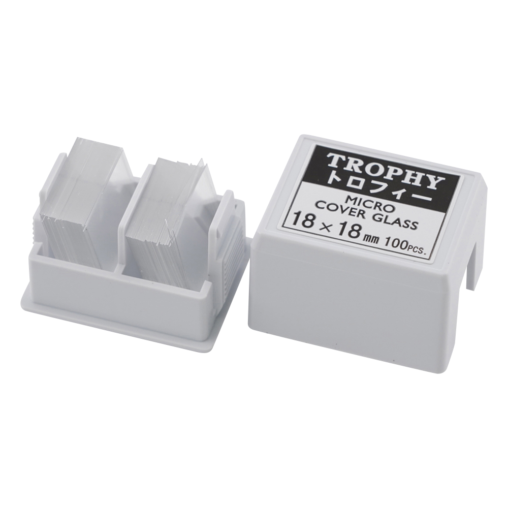 2-176-02 マツナミカバーグラス(No.1) 18×18mmトロフィー 1000枚入