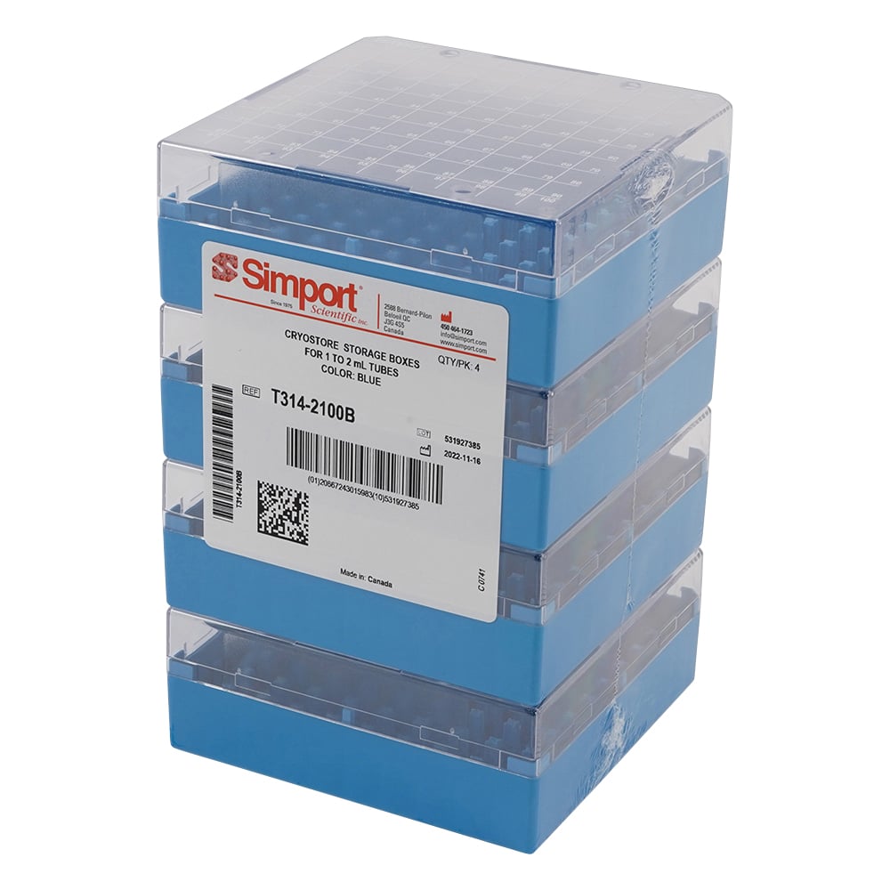 3-8640-01 クライオストレージボックス Cryostore（TM） 青 4個入 T314