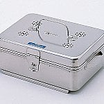 0-470-02 卓上オートクレーブ用角カスト(フタ・底開閉式) 240×180×85mm