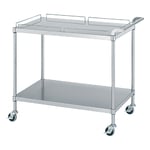 1-2474-15 ステンレスワゴン(SUS430) 900×600×800mm(棚2段) M02-9060