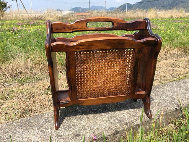 オールドカリモク マガジンラック Karimoku 木製家具 雑誌・新聞入れ