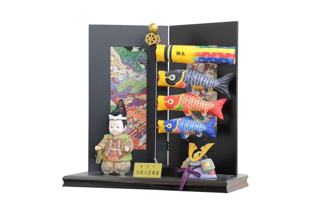 五月人形 木目込み人形 大将飾り 兜 鯉のぼりセット 伝統工芸士 味岡