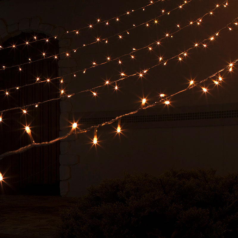 イルミネーション ロングカーテン 250球 シャンパンゴールド LIT