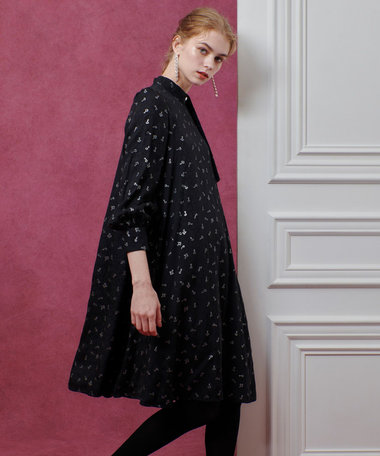 LOULOU WILLOUGHBY】KEYジャガードフレアワンピース|allureville