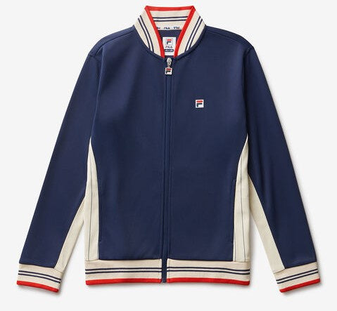 Fila Junior's Iconic Settanta Jacket - Fila Navy/Angora/Fila Red