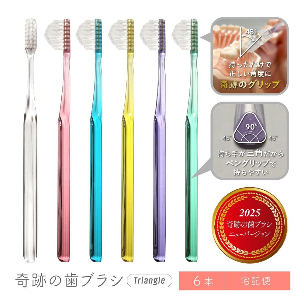 奇跡の歯ブラシ〈トライアングル〉6本【宅配便】 | ［公式］奇跡の