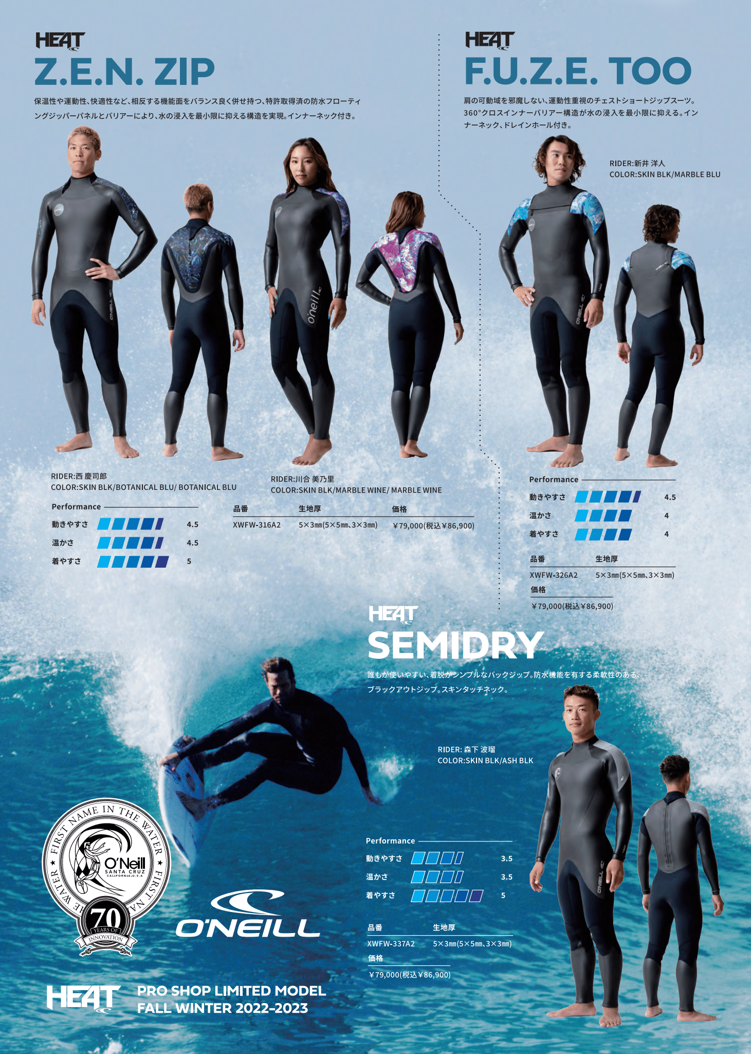 O'NEILL】プロショップ限定セミドライモデル登場 | サーフィンスクール