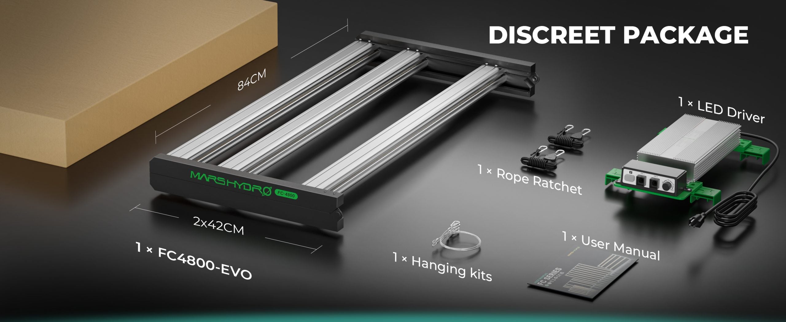 2024モデル MARS HYDRO FC 4800-EVO 480W 照射範囲120cm × 120cm