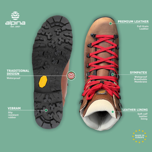 Alpina LADAKH Men's Mountaineering Boots Waterproof Sympatex