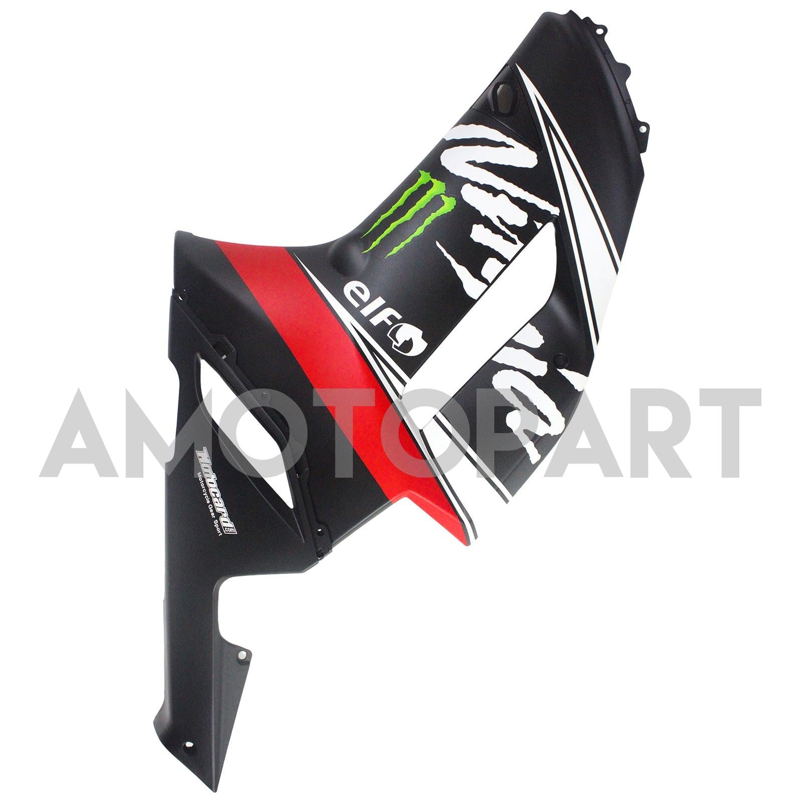 Amotopart Kawasaki 2007-2008 ZX6R 636 ブラック レッド クロー