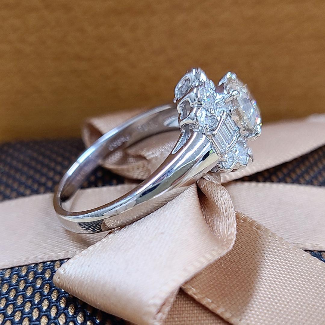 超希少！幻の マリーゴールドカット 1ct 天然ダイヤモンド プラチナ