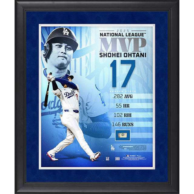 2025 ナショナルリーグ MVP 大谷翔平モデル 海外取寄 額入りコラージュ