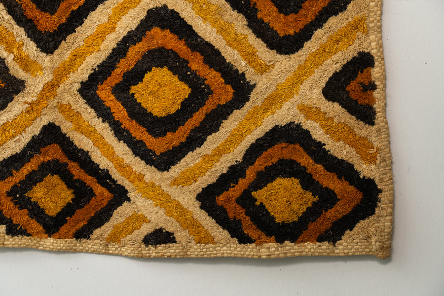 クバ王国伝統のクバクロス-KUBA TEXTILES】クバ布-草ビロード